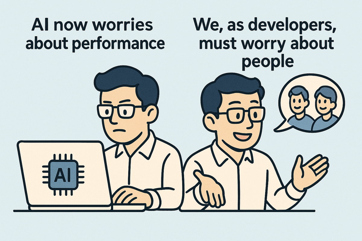 AI now worries about performance. We, as developers, must worry about