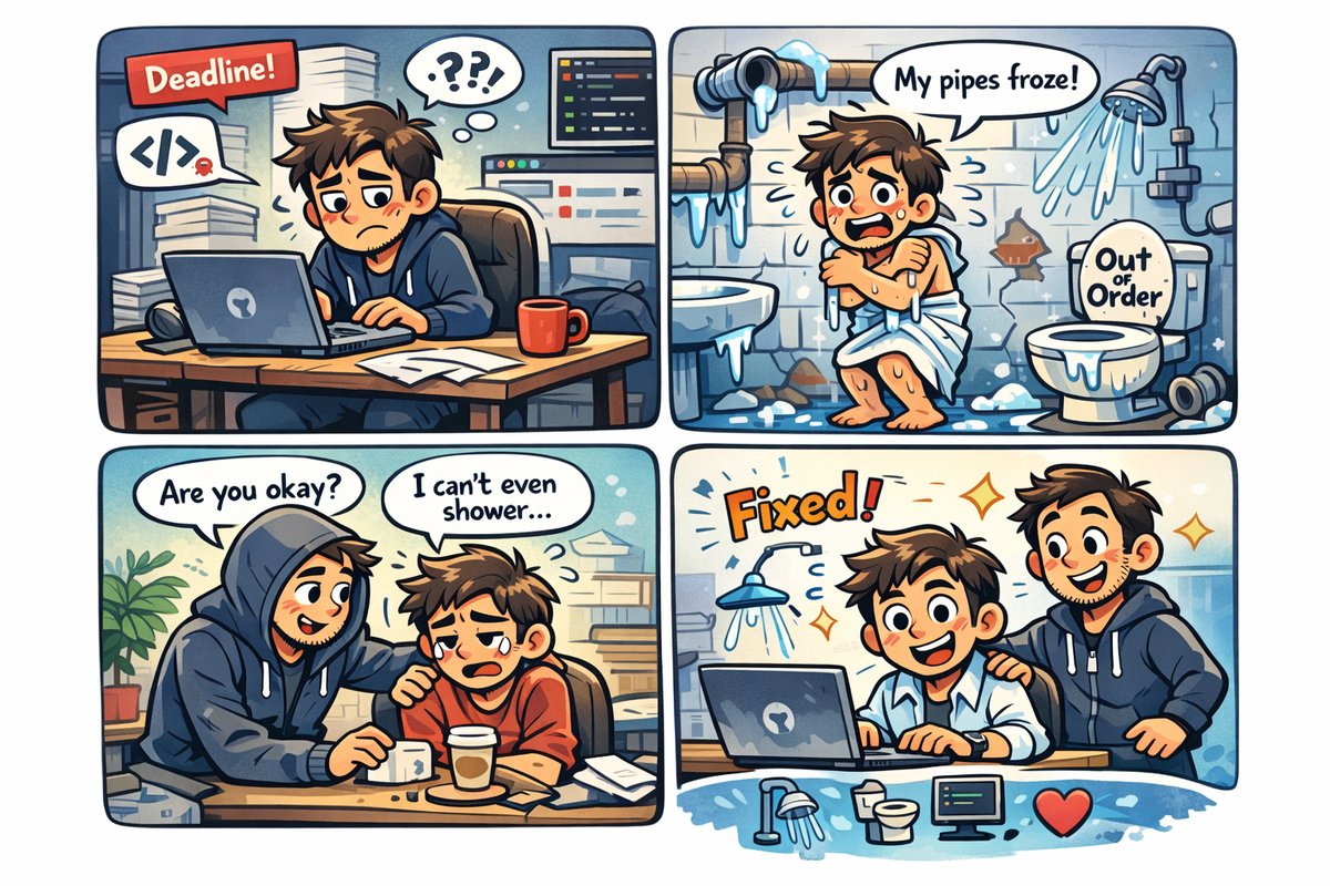 The Real Reason a Developer Missed Deadlines: Frozen Pipes
