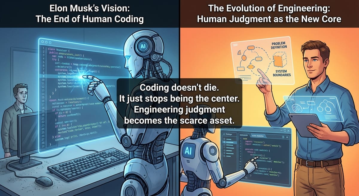 Elon Musk Says Coding May Die , Here’s What Actually Changes